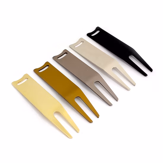 Acessórios de golfe em branco ferramenta de reparo de divot de golfe pode ser laser ou impressão