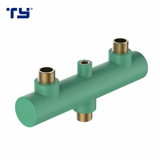 Acessórios PPR de plástico para água quente com cotovelo duplo feminino